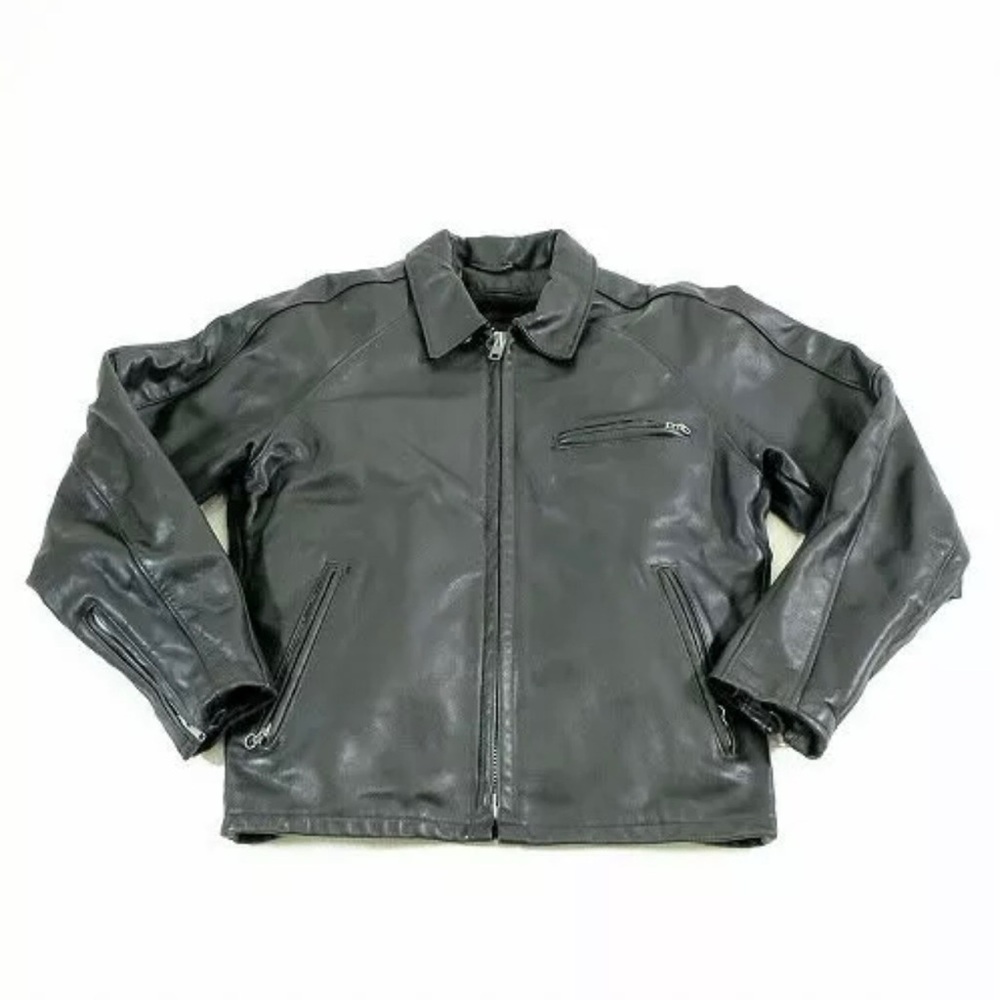 Schott Single Rider Leather Jacket with Boa Liner Size 38 Black Made in USA